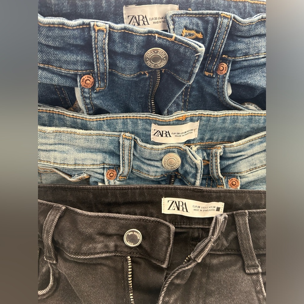 Zara Crop and Flare Jeans Bundle size 6